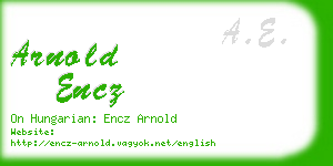 arnold encz business card